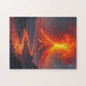 Vulkanausbruch Lava heiß bunt Puzzle (Horizontal)