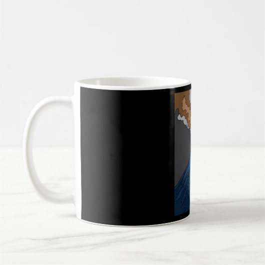 Vulkanausbruch Lava Kaffeetasse (Links)