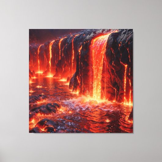 Vulkanausbruch Leinwanddruck (Vorderseite)