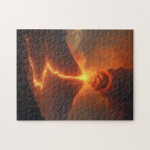 Vulkanausbruch mit Lava Puzzle (Horizontal)