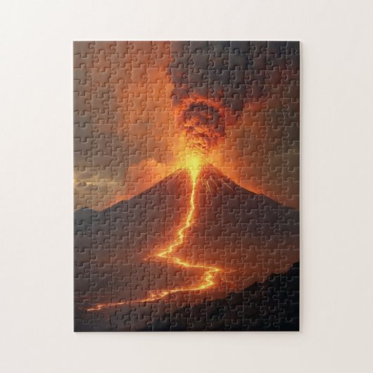 Vulkanausbruch mit Lava Puzzle (Vertikal)