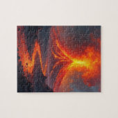 Vulkanausbruch mit Lavastrom Puzzle (Horizontal)