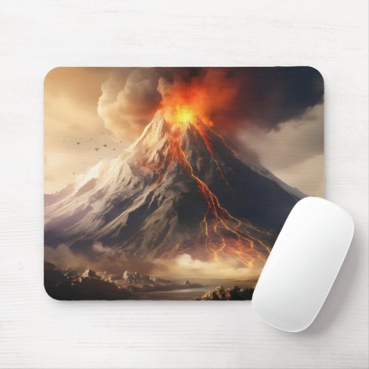 Vulkanausbruch Mousepad (Mit Mouse)