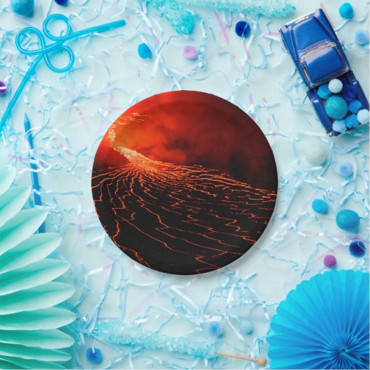 Vulkanausbruch Pappteller (Party)