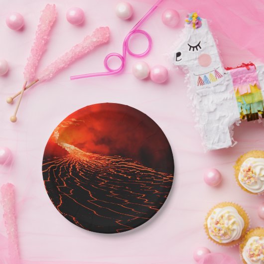 Vulkanausbruch Pappteller (Party)