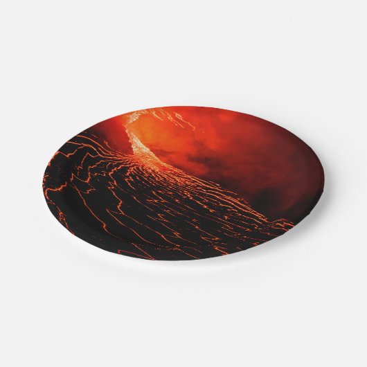 Vulkanausbruch Pappteller (Schrägansicht)