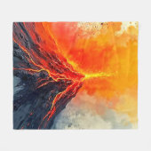Vulkanausbruch: Rohkraft Fleecedecke (Vorderseite (Horizontal))