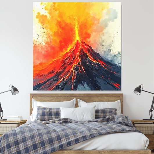 Vulkanausbruch: Rohkraft Leinwanddruck (Insitu (Schlafzimmer))