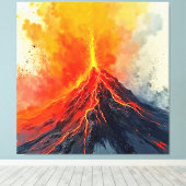 Vulkanausbruch: Rohkraft Leinwanddruck (Insitu (Holzboden))
