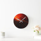 Vulkanausbruch Runde Wanduhr (Zuhause)