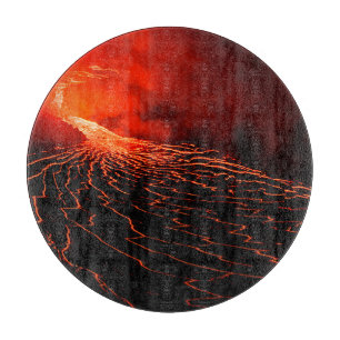 Vulkanausbruch Schneidebrett