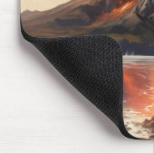 Vulkanausbruch über Wasser Mousepad (Ecke)