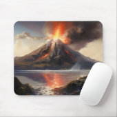 Vulkanausbruch über Wasser Mousepad (Mit Mouse)