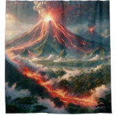 Vulkanausbrüche Duschvorhang (Vorderseite)