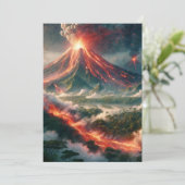 Vulkanausbrüche Feiertagskarte (Stehend Vorderseite)