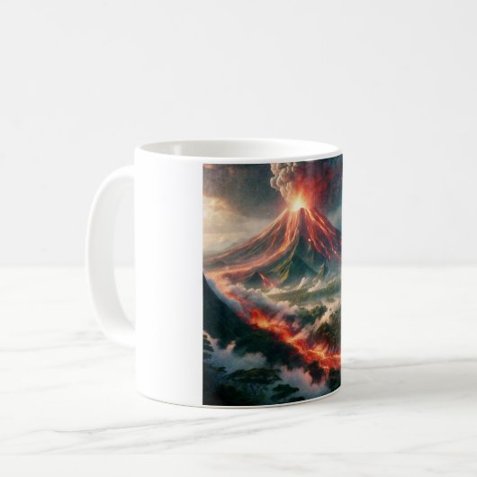 Vulkanausbrüche Kaffeetasse (Vorderseite Links)