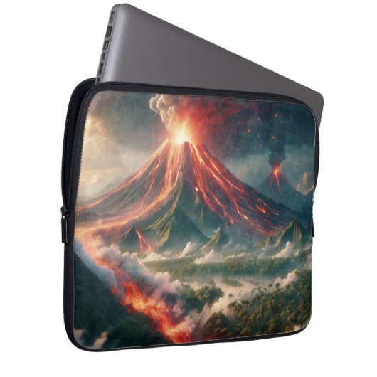 Vulkanausbrüche Laptopschutzhülle (Vorne Rechts)