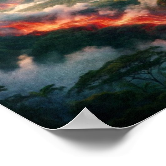 Vulkanausbrüche Poster (Ecke)