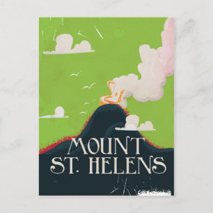 Vulkanausflugplakat des Berges St. Helen Postkarte