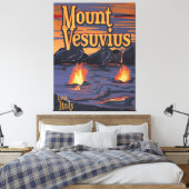 Vulkanausflugplakat Monte Vesuv Leinwanddruck (Insitu (Schlafzimmer))