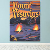 Vulkanausflugplakat Monte Vesuv Leinwanddruck (Insitu (Holzboden))