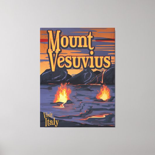 Vulkanausflugplakat Monte Vesuv Leinwanddruck (Vorderseite)