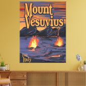 Vulkanausflugplakat Monte Vesuv Leinwanddruck (Insitu (Wohnzimmer))