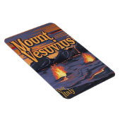 Vulkanausflugplakat Monte Vesuv Magnet (Rechte Seite)