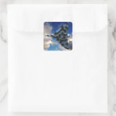 Vulkanbomber Quadratischer Aufkleber (Tasche)
