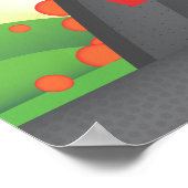 Vulkandiagramm Poster (Ecke)