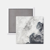 Vulkane auf der zentralen Halbinsel Kamtschatka Magnet (Vorderseite/Rückseite)