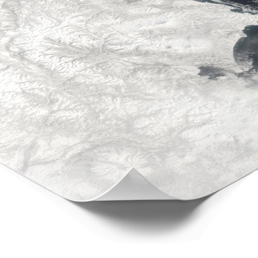 Vulkane auf der zentralen Halbinsel Kamtschatka Poster (Ecke)