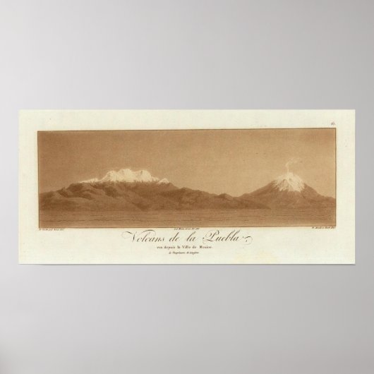 Vulkane aus Mexiko-Stadt Poster (Vorne)