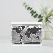 Vulkane der Welt - Miller Projection Postkarte (Stehend Vorderseite)