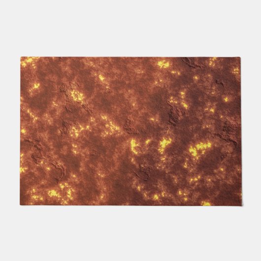 Vulkane heiße Lavaoberfläche Fußmatte (Vorderseite)