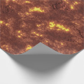 Vulkane heiße Lavaoberfläche Geschenkpapier (Ecke)