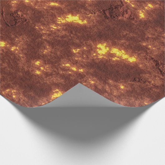 Vulkane heiße Lavaoberfläche Geschenkpapier (Ecke)