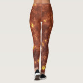 Vulkane heiße Lavaoberfläche Leggings (Rückseite)
