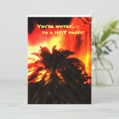 Vulkane Hot Party Einladungen (Stehend Vorderseite)