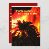 Vulkane Hot Party Einladungen (Vorne/Hinten)