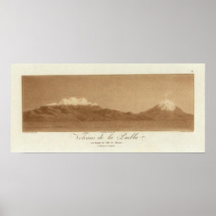 Vulkane von Mexiko City Poster