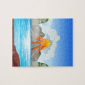 Vulkaneruption in dem See Puzzle (Horizontal)