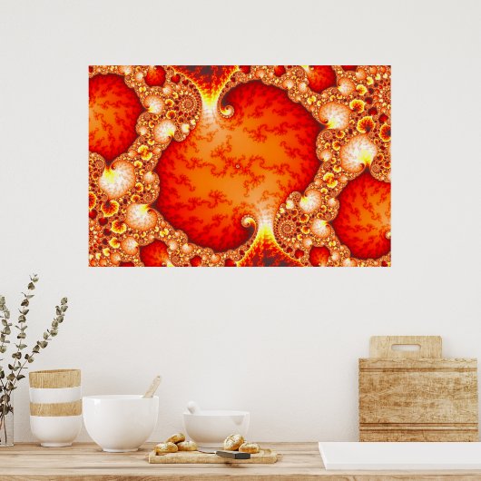 Vulkangarten - Fraktal Art Poster (Küche)