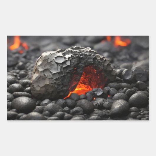 Vulkangestein Rechteckiger Aufkleber (Vorderseite)