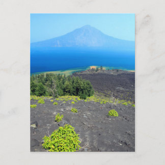 Vulkanhänge von Anak Krakatau, West-Java Postkarte