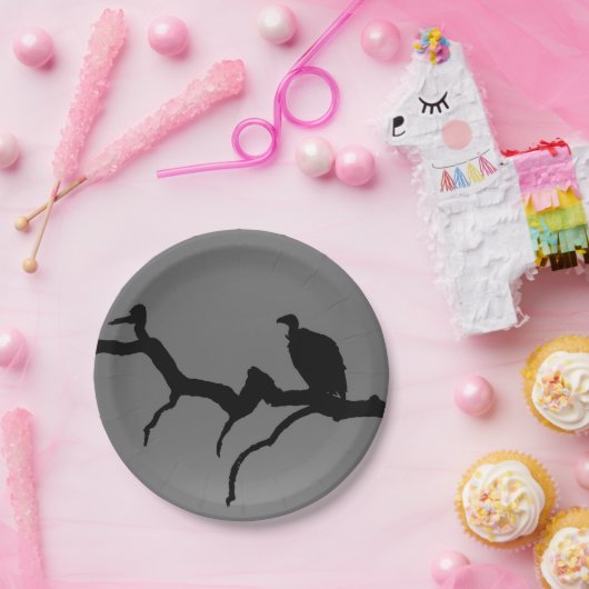 Vulkanier-Silhouette Pappteller (Party)