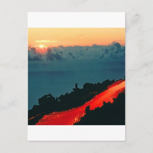 Vulkaninsel Wiedersehen Lava Flow 1975 Postkarte (Vorderseite)