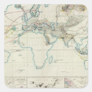 Vulkanische Aktion Quadratischer Aufkleber