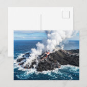 Vulkanische Insel Postkarte (Vorne/Hinten)
