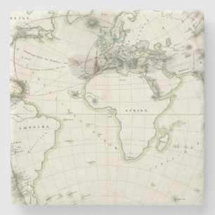 Vulkanische Tätigkeits-Karte Steinuntersetzer